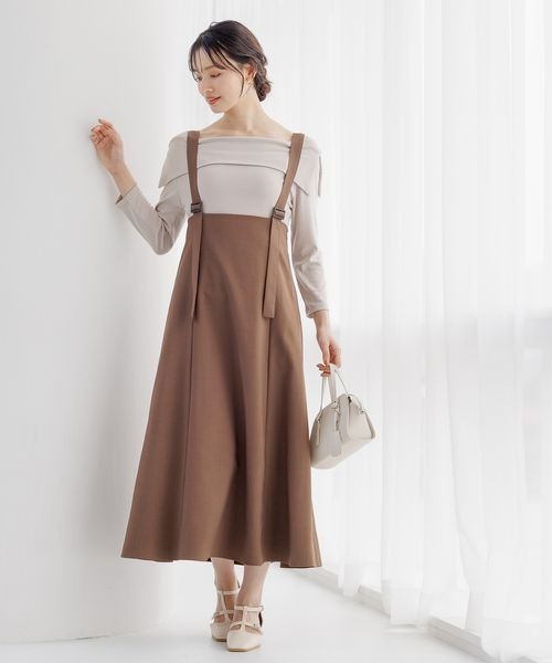 mysty woman（ミスティウーマン）の「オフショルデザインプルオーバー 972019（Tシャツ/カットソー・レディース・ブラック/グレイッシュベージュ/モカ・FREE）」の16枚目の写真