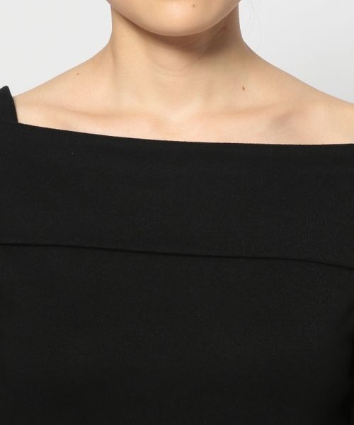mysty woman（ミスティウーマン）の「オフショルデザインプルオーバー 972019（Tシャツ/カットソー・レディース・ブラック/グレイッシュベージュ/モカ・FREE）」の17枚目の写真