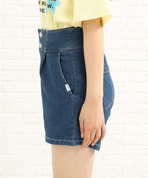 ウエスト調節可能】2つボタンショートパンツ（その他パンツ