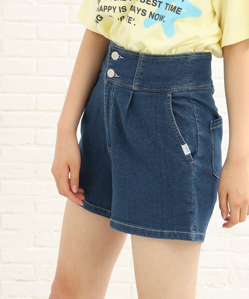 ウエスト調節可能】2つボタンショートパンツ（その他パンツ