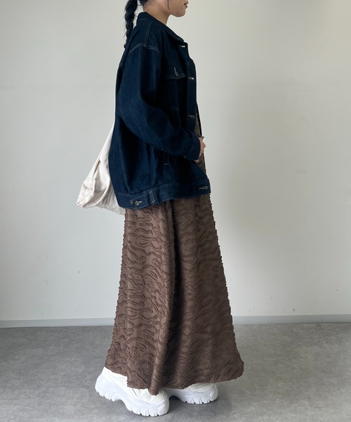 un dix cors（アンディコール）の「フリンジジャガードキャミワンピース（ワンピース・レディース・ブラック/ブラウン・FREE）」の12枚目の写真