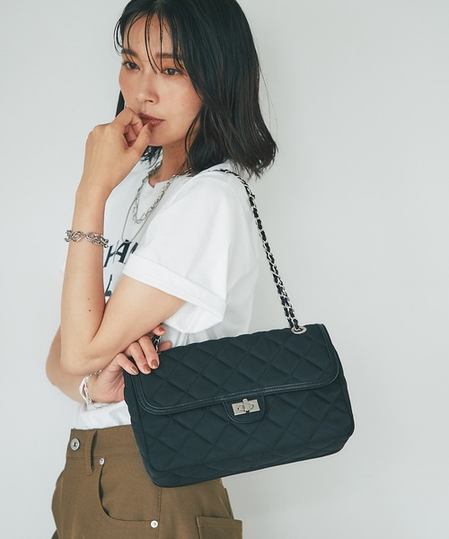 RIVE DROITE（リヴドロワ）の「R.good(アールドットグッド)/キルティングチェーンバッグ（ショルダーバッグ・レディース・ブラック・FREE）」の13枚目の写真