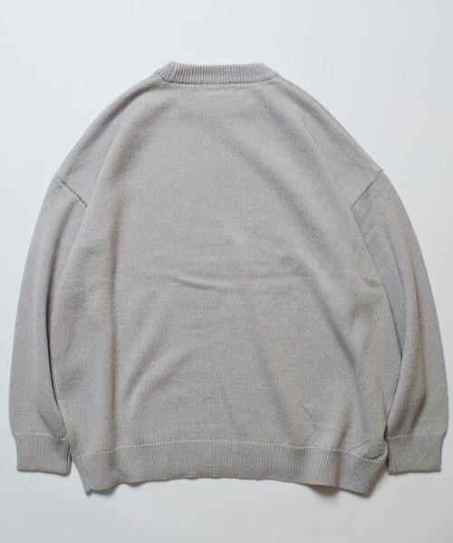 FREAK'S STORE（フリークスストア）の「限定展開 ビッグシルエット イージーケア ウォッシャブル クルーネックニット（ニット/セーター・メンズ・ネイビー/グレー/オフホワイト/イエロー/グリーン/ベージュ/ブラック・SMALL/MEDIUM/LARGE）」の14枚目の写真
