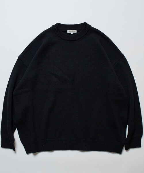 FREAK'S STORE（フリークスストア）の「限定展開 ビッグシルエット イージーケア ウォッシャブル クルーネックニット（ニット/セーター・メンズ・ネイビー/グレー/オフホワイト/イエロー/グリーン/ベージュ/ブラック・SMALL/MEDIUM/LARGE）」の16枚目の写真
