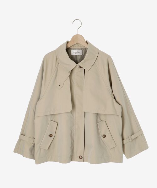 le.coeur blanc（ルクールブラン）の「ツイルショートトレンチ（トレンチコート・レディース・ベージュ/カーキオリーブ・38）」の3枚目の写真