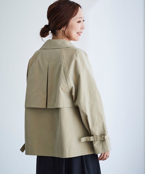 le.coeur blanc（ルクールブラン）の「ツイルショートトレンチ（トレンチコート・レディース・ベージュ/カーキオリーブ・38）」の7枚目の写真