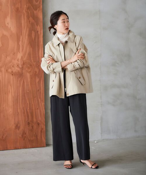 le.coeur blanc（ルクールブラン）の「ツイルショートトレンチ（トレンチコート・レディース・ベージュ/カーキオリーブ・38）」の17枚目の写真