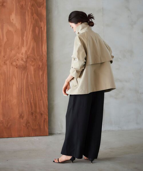le.coeur blanc（ルクールブラン）の「ツイルショートトレンチ（トレンチコート・レディース・ベージュ/カーキオリーブ・38）」の19枚目の写真