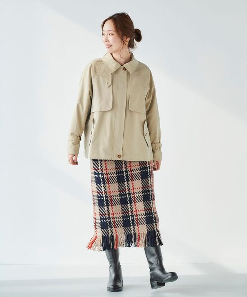 le.coeur blanc（ルクールブラン）の「ツイルショートトレンチ（トレンチコート・レディース・ベージュ/カーキオリーブ・38）」の22枚目の写真