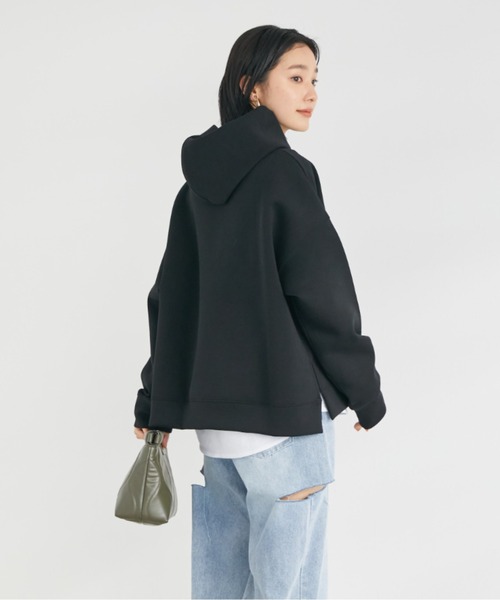 Doux archives（ドゥアルシーヴ）の「［ＷＥＢ限定］ボンディングパーカー×ロングＴシャツ（パーカー・レディース・ブラック/グレー/クリーム/オフホワイト/ラベンダー・FREE）」の15枚目の写真