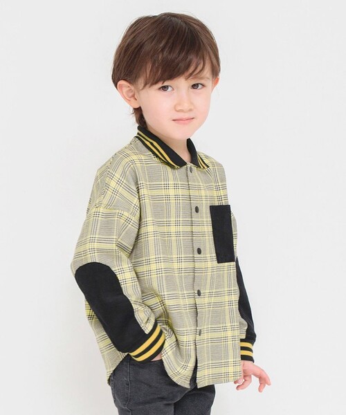 セール】【おそろい】千鳥柄/グレンチェック柄長袖シャツ（シャツ