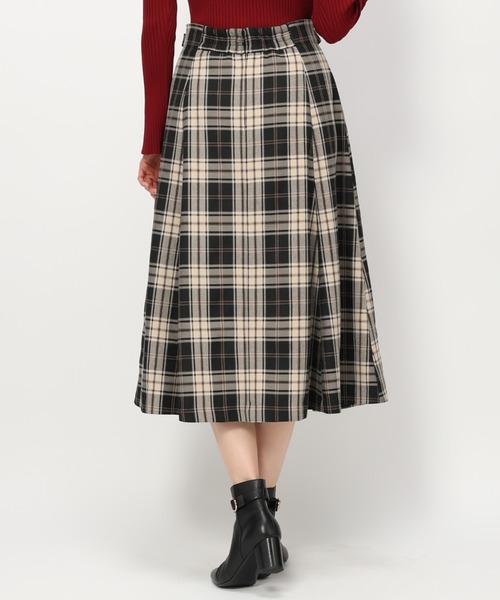 セール】□2023秋冬新作□サイドバックルチェックスカート/MM337223