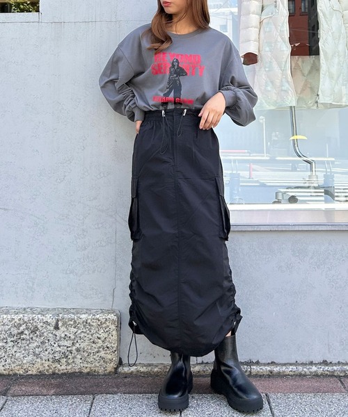 INGNI（イング）の「ナイロンカーゴナロー／スカート（スカート・レディース・ブラック/カーキ/グレー・FREE）」の17枚目の写真