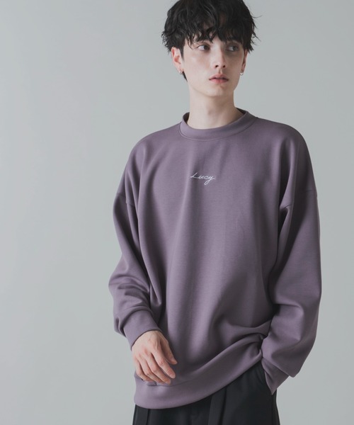 LUCY（ルーシー）の「LUCY/AIRFUNCTIONワンポイント刺繍プルオーバー（スウェット・メンズ・ホワイト/ブラック/パープル/ライトグレー・LARGE/MEDIUM）」の4枚目の写真