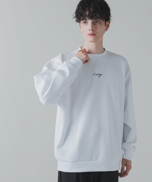 LUCY（ルーシー）の「LUCY/AIRFUNCTIONワンポイント刺繍プルオーバー（スウェット・メンズ・ホワイト/ブラック/パープル/ライトグレー・LARGE/MEDIUM）」の2枚目の写真