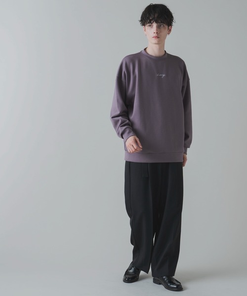 LUCY（ルーシー）の「LUCY/AIRFUNCTIONワンポイント刺繍プルオーバー（スウェット・メンズ・ホワイト/ブラック/パープル/ライトグレー・LARGE/MEDIUM）」の9枚目の写真