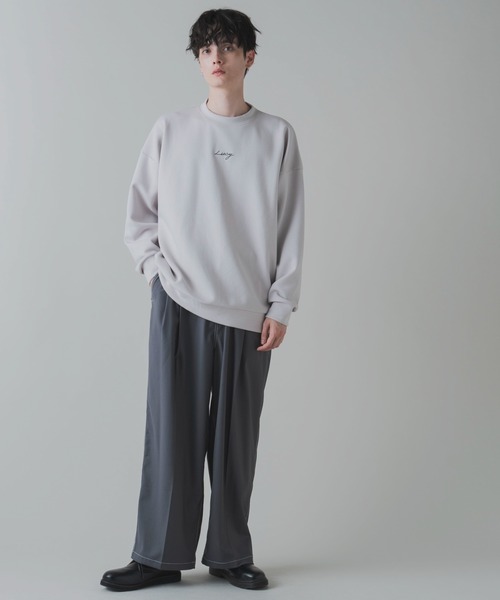 LUCY（ルーシー）の「LUCY/AIRFUNCTIONワンポイント刺繍プルオーバー（スウェット・メンズ・ホワイト/ブラック/パープル/ライトグレー・LARGE/MEDIUM）」の8枚目の写真