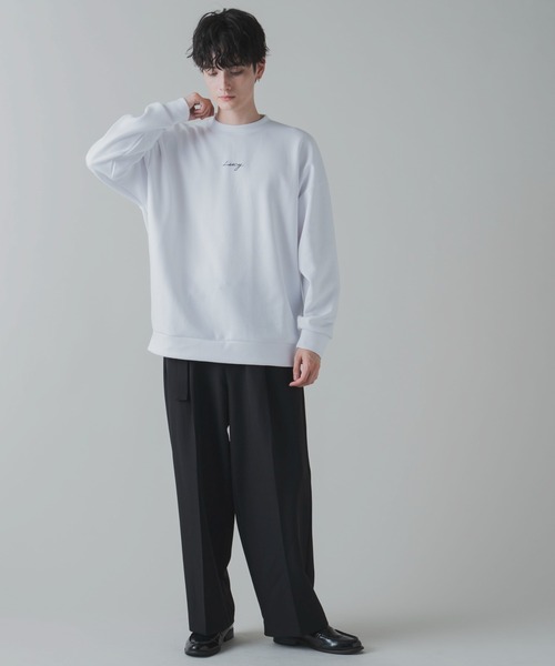 LUCY（ルーシー）の「LUCY/AIRFUNCTIONワンポイント刺繍プルオーバー（スウェット・メンズ・ホワイト/ブラック/パープル/ライトグレー・LARGE/MEDIUM）」の15枚目の写真