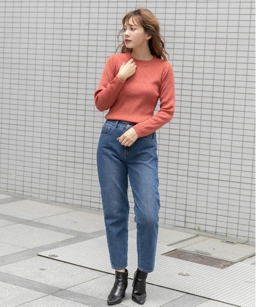ad thie(アドティエ)の「モックネック ニット(ニット/セーター・レディース・ブラウン/ライトグリーン/ベージュ/ブラック/オフホワイト/オレンジ/パープル・FREE)」の14枚目の写真