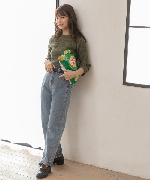 ad thie(アドティエ)の「モックネック ニット(ニット/セーター・レディース・ブラウン/ライトグリーン/ベージュ/ブラック/オフホワイト/オレンジ/パープル・FREE)」の17枚目の写真