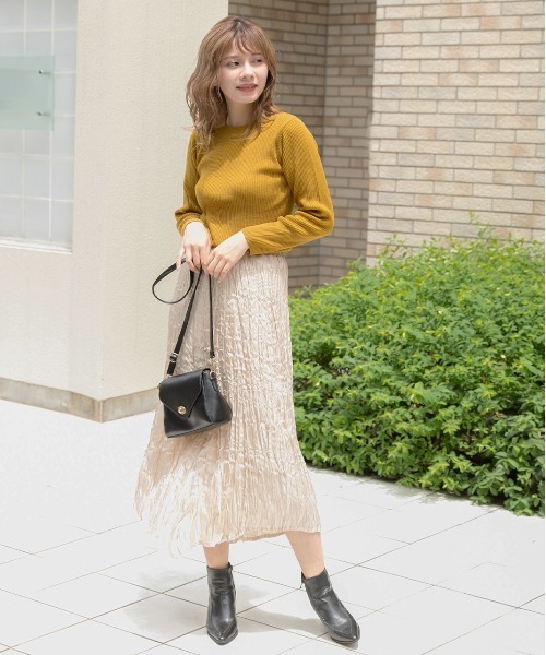 ad thie(アドティエ)の「モックネック ニット(ニット/セーター・レディース・ブラウン/ライトグリーン/ベージュ/ブラック/オフホワイト/オレンジ/パープル・FREE)」の19枚目の写真