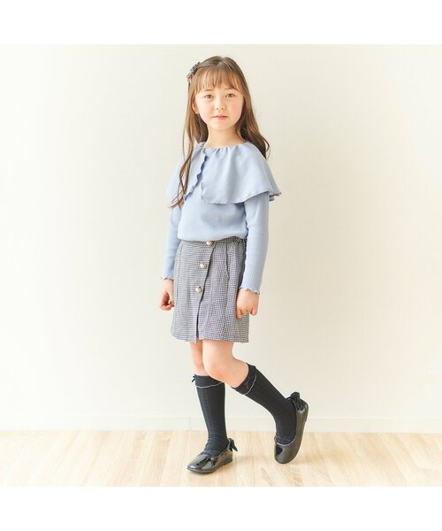 apres les cours(アプレレクール)の「スカラップフリルハイソックス(ソックス/靴下・キッズ・ワインレッド/ブラウン/ブラック/アイボリー・18/12/15 /21)」の5枚目の写真