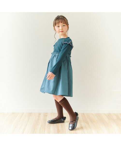 apres les cours(アプレレクール)の「スカラップフリルハイソックス(ソックス/靴下・キッズ・ワインレッド/ブラウン/ブラック/アイボリー・18/12/15 /21)」の6枚目の写真