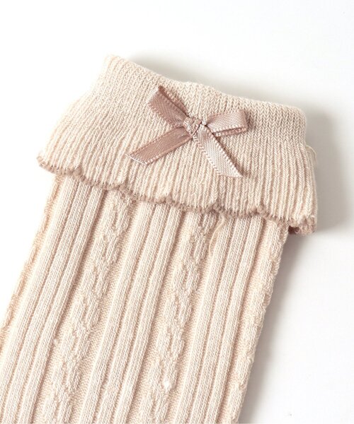 apres les cours(アプレレクール)の「スカラップフリルハイソックス(ソックス/靴下・キッズ・ワインレッド/ブラウン/ブラック/アイボリー・18/12/15 /21)」の9枚目の写真