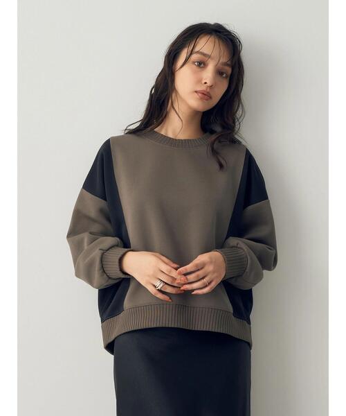 YECCA VECCA(イェッカヴェッカ)の「切替プルオーバー(Tシャツ/カットソー・レディース・カーキ系1/ベージュ・FREE)」の6枚目の写真