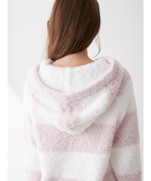 gelato piqueコラボ 2ボーダーフーディー ピンク gelato pique（ジェラートピケ）の「ジェラート2ボーダーパーカ