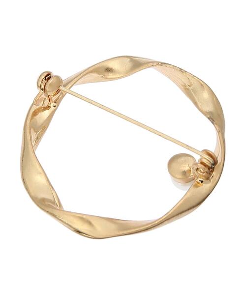 earth music&ecology(アースミュージックアンドエコロジー)の「ラウンドメタルブローチ(ブローチ/コサージュ・レディース・ゴールド・FREE)」の2枚目の写真