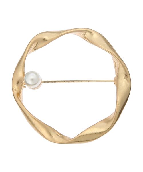 earth music&ecology(アースミュージックアンドエコロジー)の「ラウンドメタルブローチ(ブローチ/コサージュ・レディース・ゴールド・FREE)」の5枚目の写真