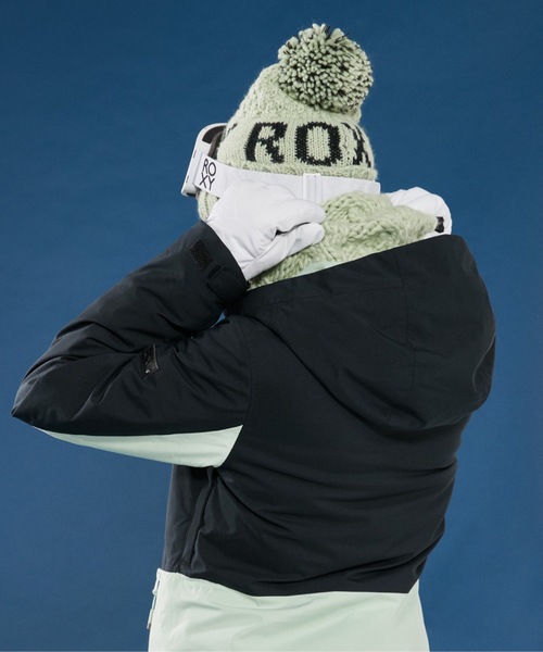 ROXY(ロキシー)の「TONIC BEANIE/ロキシージャガードロゴ入りニットキャップ・ビーニー(ニットキャップ/ビーニー・レディース・ブラック/グリーン/ホワイト・FREE)」の11枚目の写真
