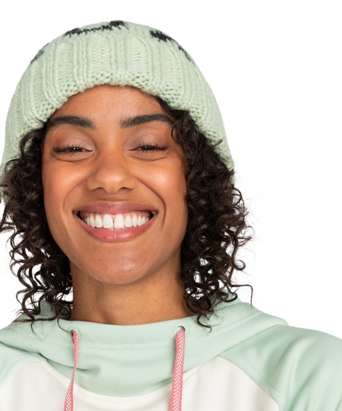 ROXY(ロキシー)の「TONIC BEANIE/ロキシージャガードロゴ入りニットキャップ・ビーニー(ニットキャップ/ビーニー・レディース・ブラック/グリーン/ホワイト・FREE)」の13枚目の写真