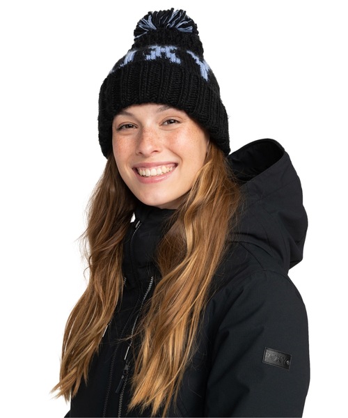 ROXY(ロキシー)の「TONIC BEANIE/ロキシージャガードロゴ入りニットキャップ・ビーニー(ニットキャップ/ビーニー・レディース・ブラック/グリーン/ホワイト・FREE)」の8枚目の写真