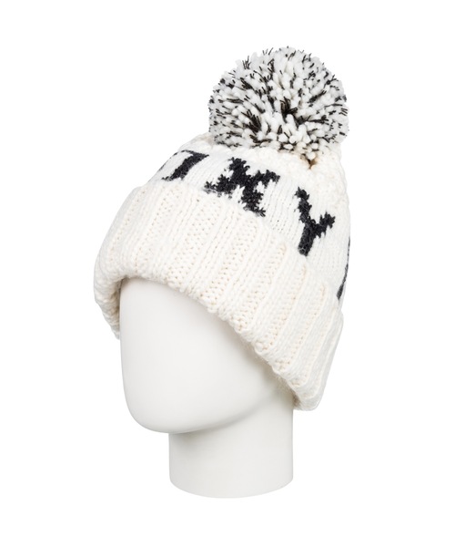 ROXY(ロキシー)の「TONIC BEANIE/ロキシージャガードロゴ入りニットキャップ・ビーニー(ニットキャップ/ビーニー・レディース・ブラック/グリーン/ホワイト・FREE)」の4枚目の写真