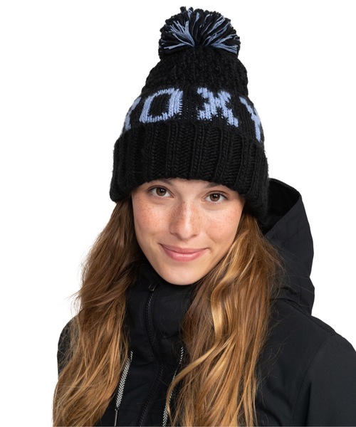 ROXY(ロキシー)の「TONIC BEANIE/ロキシージャガードロゴ入りニットキャップ・ビーニー(ニットキャップ/ビーニー・レディース・ブラック/グリーン/ホワイト・FREE)」の7枚目の写真