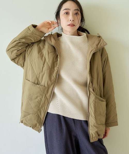 studio CLIP（スタディオクリップ）の「【マシンウォッシャブル/イージーケア】多機能リバーシブルフーディコート（その他アウター・レディース・スモーク/カーキ/ベージュ・FREE）」の9枚目の写真