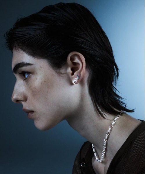 quip queint】moon stud pierce SV / QU057（ピアス（両耳用