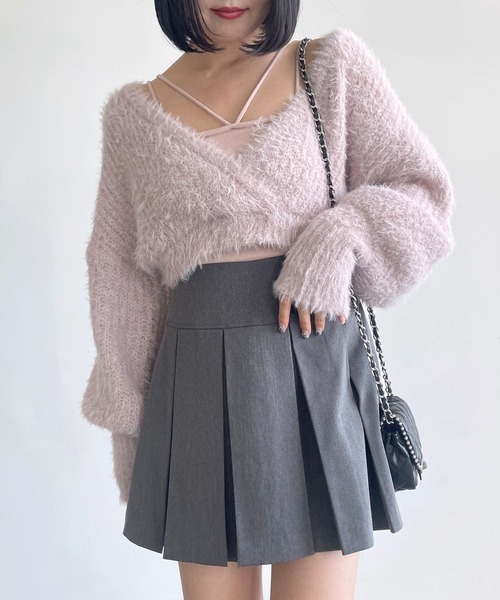 Heather（ヘザー）の「カシュクールSETキャミ2P　985376（ニット/セーター・レディース・オフホワイト/ライトグレー/ピンク・FREE）」の17枚目の写真