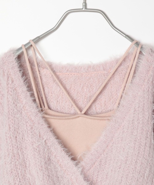 Heather（ヘザー）の「カシュクールSETキャミ2P　985376（ニット/セーター・レディース・オフホワイト/ライトグレー/ピンク・FREE）」の21枚目の写真