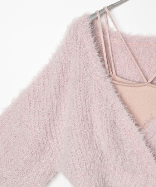 Heather（ヘザー）の「カシュクールSETキャミ2P　985376（ニット/セーター・レディース・オフホワイト/ライトグレー/ピンク・FREE）」の22枚目の写真