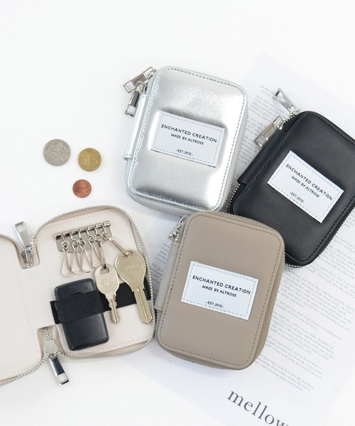 ALTROSE（アルトローズ）の「ダブルスマートキー キーケース スマートキー カードケース（キーケース/キーアクセサリー・レディース・シルバー/グレー/ブラック/アイボリー・FREE）」の6枚目の写真