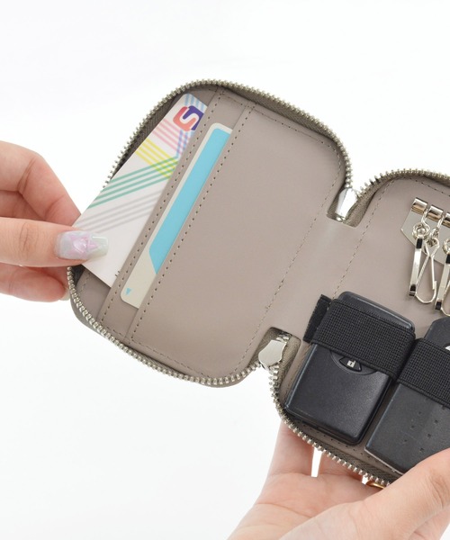 ALTROSE（アルトローズ）の「ダブルスマートキー キーケース スマートキー カードケース（キーケース/キーアクセサリー・レディース・シルバー/グレー/ブラック/アイボリー・FREE）」の9枚目の写真