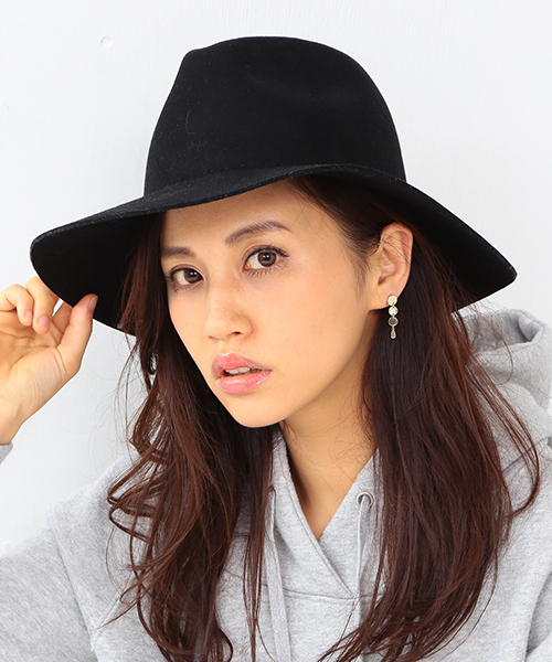 B:MING by BEAMS（ビーミングバイビームス）の「＜InRed12月号掲載＞＜VERY11月号掲載＞ビーミング by ビームス / フェルト中折れハット（ハット・レディース・ブラック/グレー系その他/ブラウン系その他・ONE SIZE）」の2枚目の写真