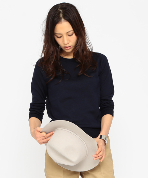 B:MING by BEAMS（ビーミングバイビームス）の「＜InRed12月号掲載＞＜VERY11月号掲載＞ビーミング by ビームス / フェルト中折れハット（ハット・レディース・ブラック/グレー系その他/ブラウン系その他・ONE SIZE）」の4枚目の写真