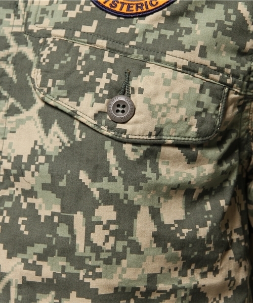 HYSTERIC GLAMOUR(ヒステリックグラマー)の「長袖ミリタリーJK(ミリタリージャケット・メンズ・カーキ/グリーン系カモフラージュ/チャコールグレー・SMALL/LARGE/MEDIUM)」の19枚目の写真