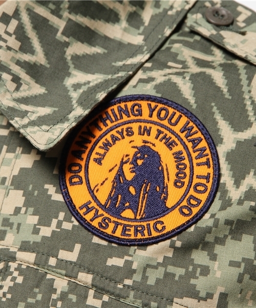 HYSTERIC GLAMOUR(ヒステリックグラマー)の「長袖ミリタリーJK(ミリタリージャケット・メンズ・カーキ/グリーン系カモフラージュ/チャコールグレー・SMALL/LARGE/MEDIUM)」の11枚目の写真