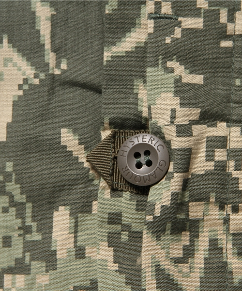 HYSTERIC GLAMOUR(ヒステリックグラマー)の「長袖ミリタリーJK(ミリタリージャケット・メンズ・カーキ/グリーン系カモフラージュ/チャコールグレー・SMALL/LARGE/MEDIUM)」の12枚目の写真