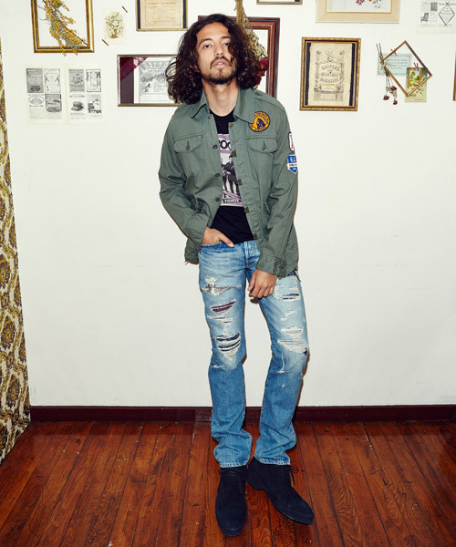 HYSTERIC GLAMOUR(ヒステリックグラマー)の「長袖ミリタリーJK(ミリタリージャケット・メンズ・カーキ/グリーン系カモフラージュ/チャコールグレー・SMALL/LARGE/MEDIUM)」の5枚目の写真